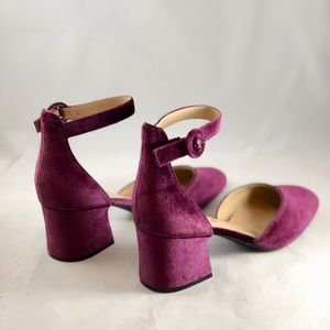 **REDUCED**⬇️Purple Velvet Block-heeled Shoes